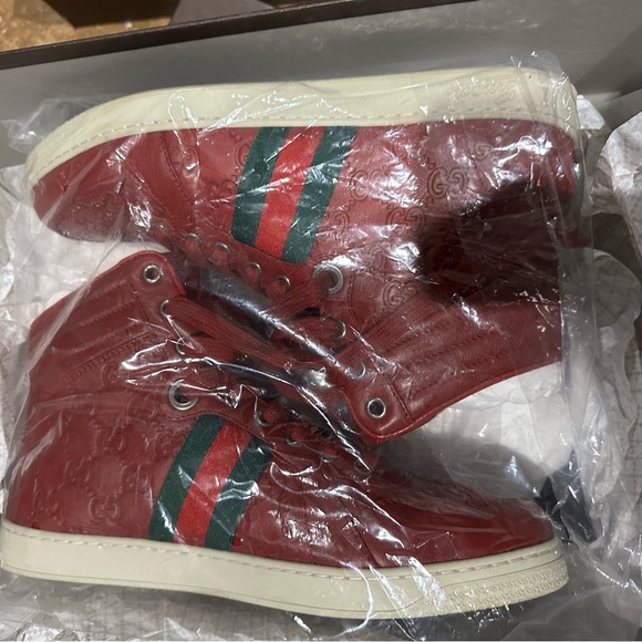 Men’s Gucci hightop sneakers guccissima like new - Picture 6 of 10